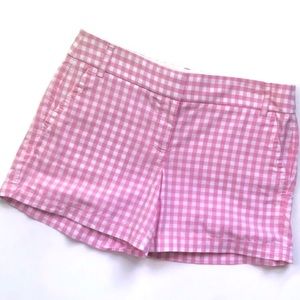 J Crew Factory Pink Gingham Shorts